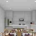 plan 288-0003 kitchen and dining rendering