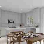 plan 288-0003 kitchen and dining left angle rendering