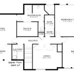 Plan 288-0265 upper floor layout with master suite and office