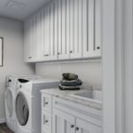 Plan 288-0267 laundry room with washer, dryer, and countertop space