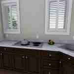 plan 288-0005 kitchen side view rendering