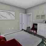 plan 288-0005 master bedroom side view rendering