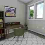 plan 288-0005 main level office rendering