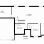 Plan 288-0097 basement level floor plan with office and family room