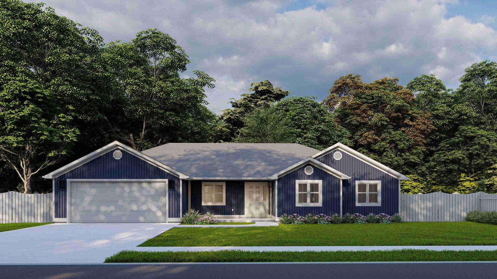 plan 288-0055 front view rendering