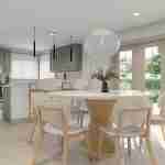 plan 288-0055 kitchen and dining rendering