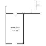 Plan 288-0151 bonus room layout with dimensions 14' x 30