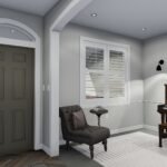 Plan 288-0151 interior view of a music room with piano and seating