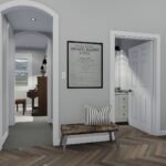 Plan 288-0151 interior view with laundry area and hallway access