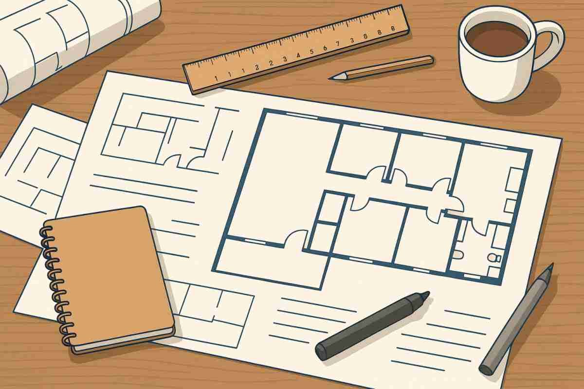 Choosing the Right Floor Plan Banner Image of Floor Plan Being Drawn