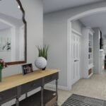 Plan 288-0155 interior view of a hallway with decorative elements