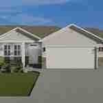 plan 288-0056 front view rendering