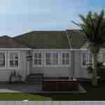 plan 288-0056 rear view rendering