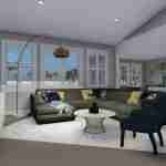 plan 288-0056 living area toward window rendering