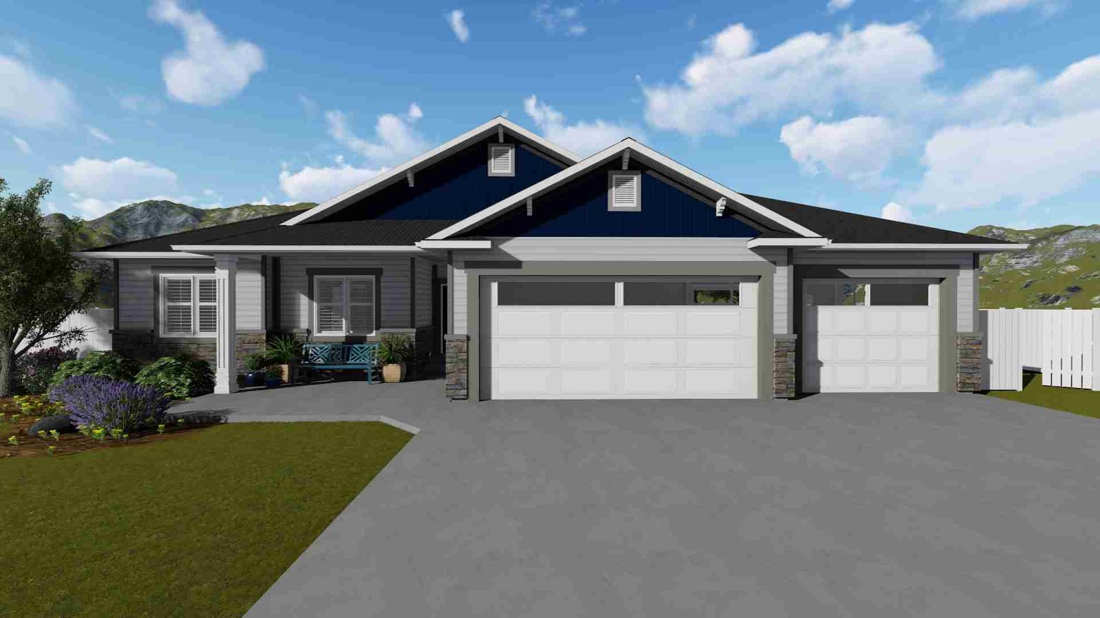 plan 288-0016 front view rendering