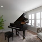 Plan 288-0270 interior view of a music room with a grand piano