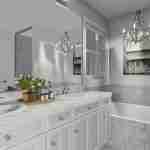 plan 288-0214 master bathroom rendering