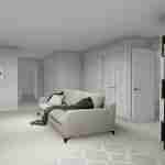 plan 288-0214 basement living are side view rendering