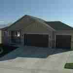 plan 288-0038 wide view 3-car garage rendering