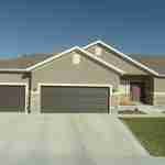 plan 288-0059 front view three car garage picture