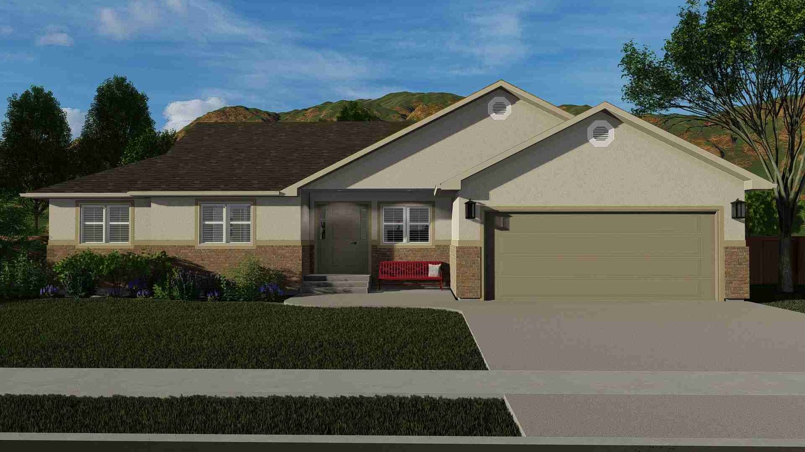 plan 288-0059 front view rendering