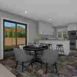 plan 288-0059 dining area and kitchen rendering