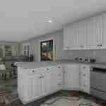 plan 288-0059 kitchen to living area rendering