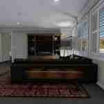 plan 288-0061 side view living area rendering