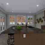 plan 288-0061 kitchen side view rendering