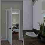 plan 288-0061 bathroom view to bedroom rendering