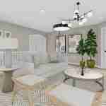 plan 288-0063 living area rendering
