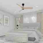 plan 288-0063 front right angle master bedroom rendering