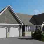 plan 288-0065 front view left angle rendering