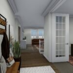 Plan 288-0171 interior view with entryway and living area beyond