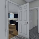 Plan 288-0171 Interior view from an open doorway into the kitchen area