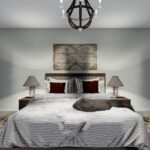 Plan 288-0171 primary bedroom with chandelier and decorative rug