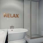 Plan 288-0171 primary bathroom with freestanding tub and shower