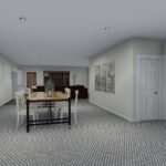 Plan 288-0171 interior view of dining area with patterned flooring