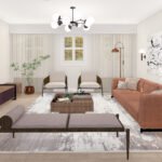 Plan 288-0246 interior view of a modern living room with stylish decor