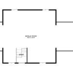 Plan 288-0246 bonus room layout with stair access