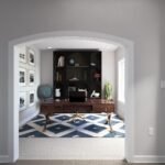 Plan 288-0174 interior view of a home office with built-in shelves