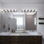 Plan 288-0174 primary bathroom with double vanity and large mirror