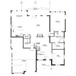 Plan 288-0176 main level floor plan with open living and garage layout