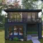 plan 288-0043 front rendering