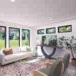 plan 288-0043 side view living area rendering