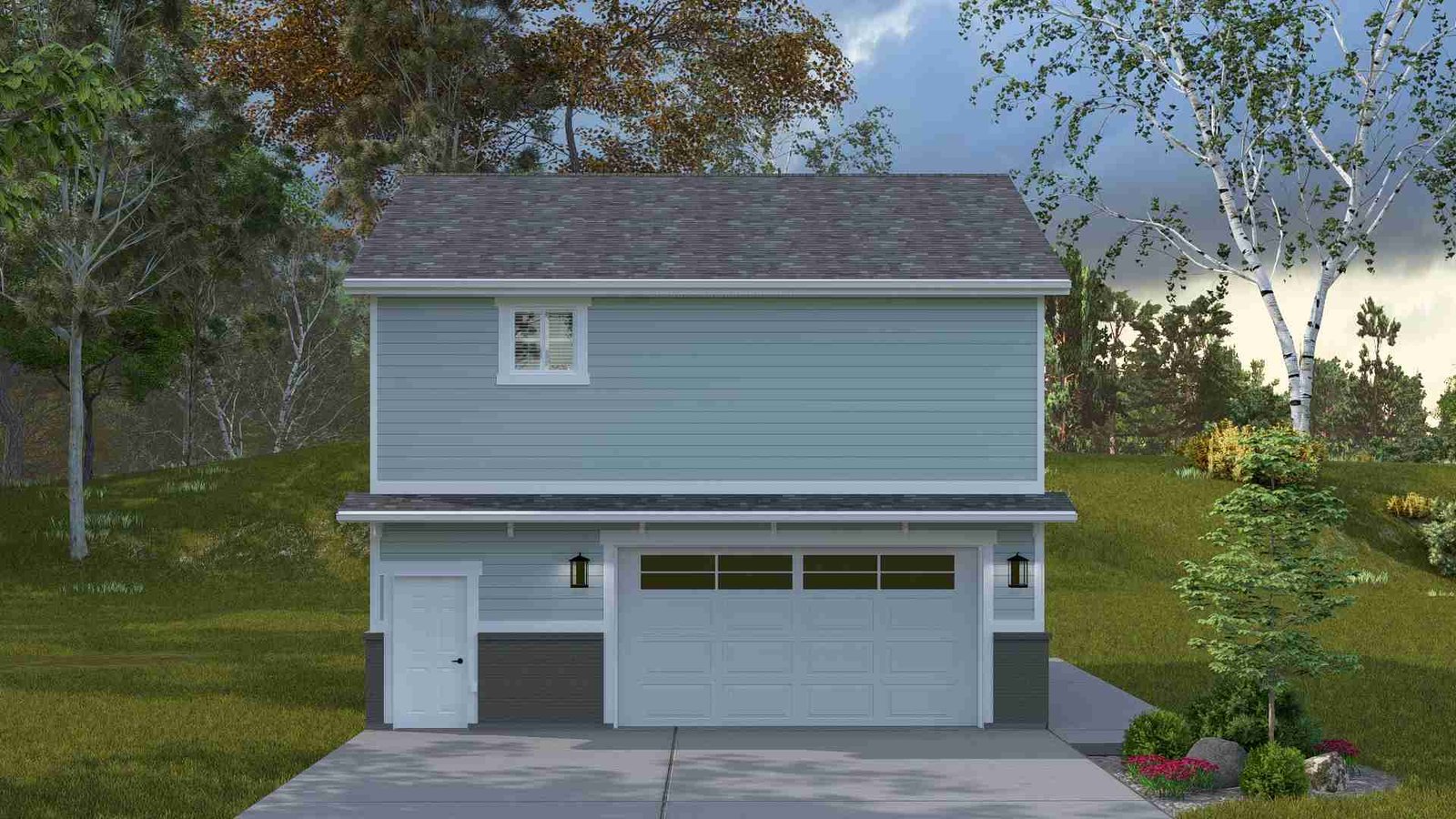 plan 288-0023 front view rendering