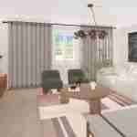 Plan 288-0110 interior view of a living room with modern furnishings