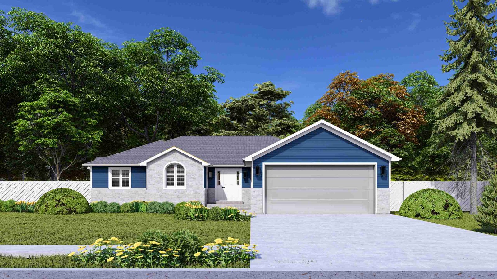 plan 288-0069 front view rendering