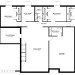 Plan 288-0253 upper level floor plan layout with three bedrooms and