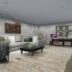 Plan 288-0253 interior view of a cozy living room with modern decor